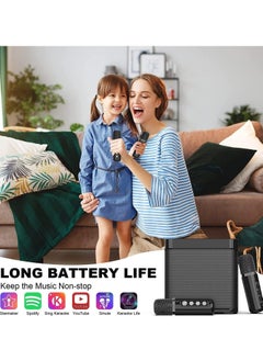 TIGER Portable Bluetooth Speaker Karaoke Machine for Adults & Kids | 2 Wireless Microphones | Portable Bluetooth Karaoke Speaker PA System | Singing Machine with Echo & Vocal Cut for Christmas (YS-203)  - Image 3
