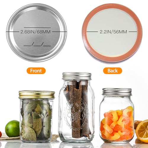 CoguZed 24-Pack 70 MM Regular Mouth Canning Jar Lids - Leak Proof & Airtight Seal Split-Type Metal Lids, Suitable for Ball & Kerr Jars, Food Grade Material - Image 2