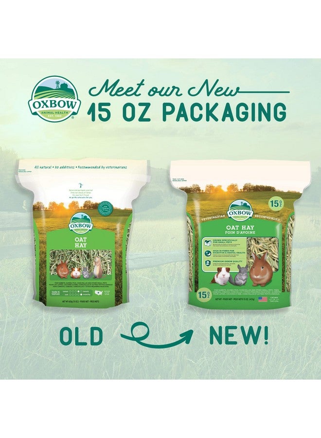 Oxbow Animal Health Oat Hay - All Natural Hay for Rabbits, Guinea Pigs, Chinchillas, Hamsters & Gerbils - 15 oz. - Image 1