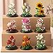 Aningde 9 Flowers 1500Pcs Botanical Flower Micro Building Bricks Model Kit for Adults Roses Design for Home Decor Ages 14 - Image 4