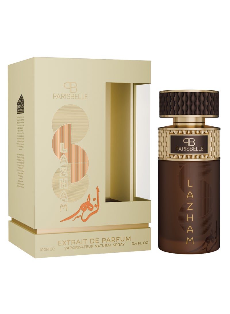 Parisbelle Lazham Oasis Collection Extrait De Parfum 100ml | Aromatic-Leather Scent with Sage, Oud & Musk - Image 1