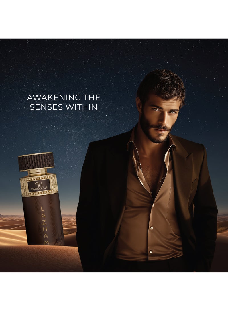 Parisbelle Lazham Oasis Collection Extrait De Parfum 100ml | Aromatic-Leather Scent with Sage, Oud & Musk - Image 3