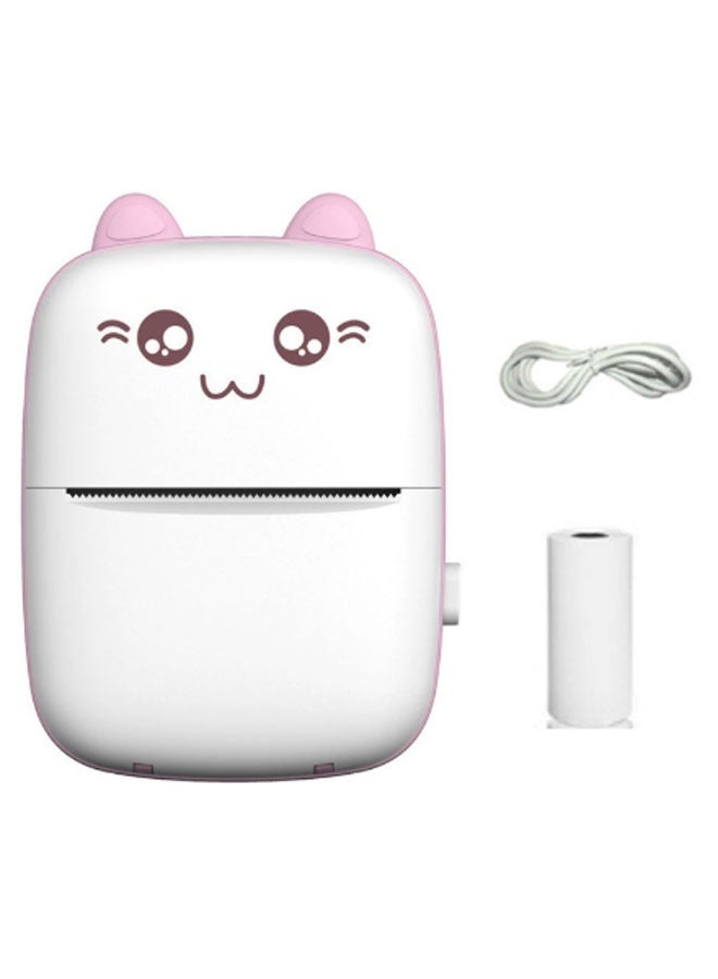 phomemo Compact portable printer, ink-free thermal printer, connects wirelessly to mobile phones for printing, includes 1 roll of thermal paper. Suitable for office, home, outdoor and travel use (pink). - Image 1