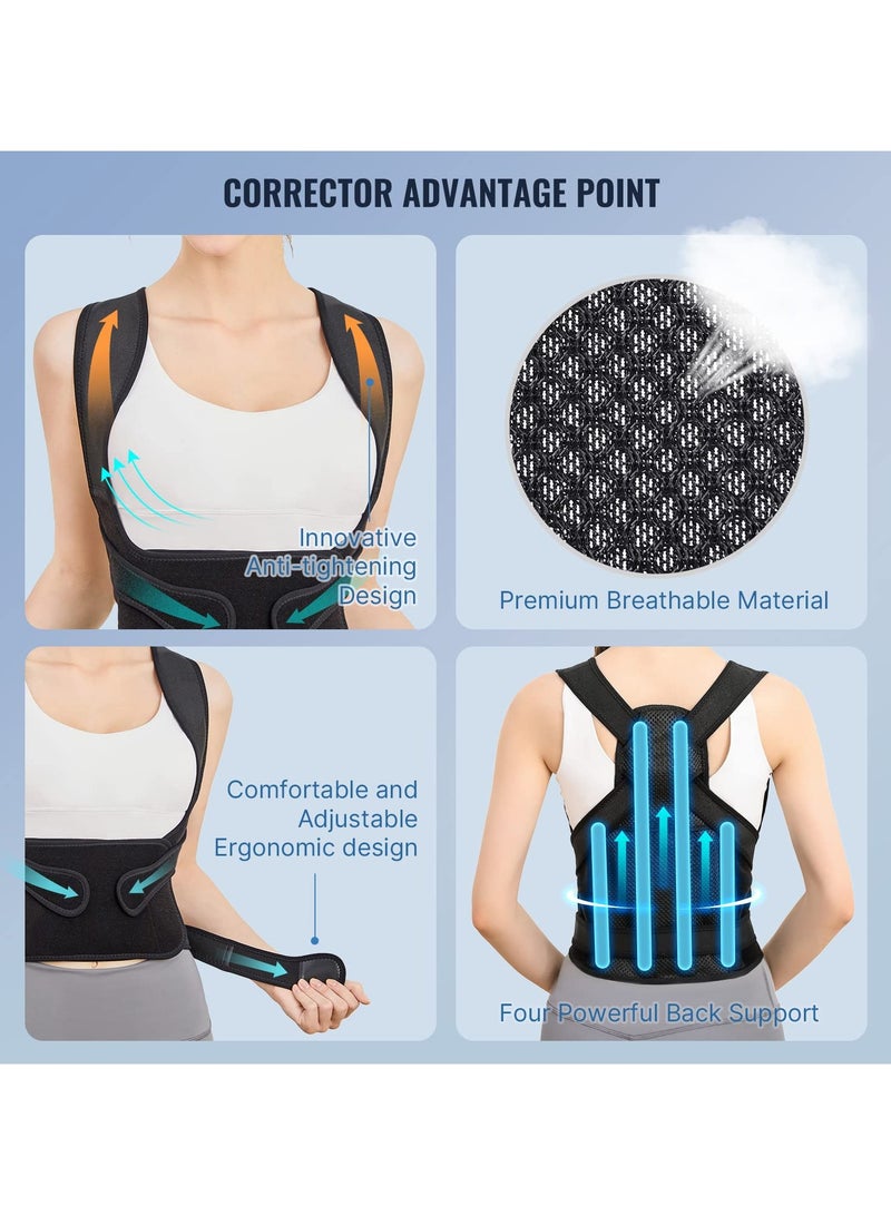 general Back Support Posture Corrector, Shoulder Corrector, Adjustable Full Back Support, Upper and Lower Back Pain Relief for Women and Men - Image 2