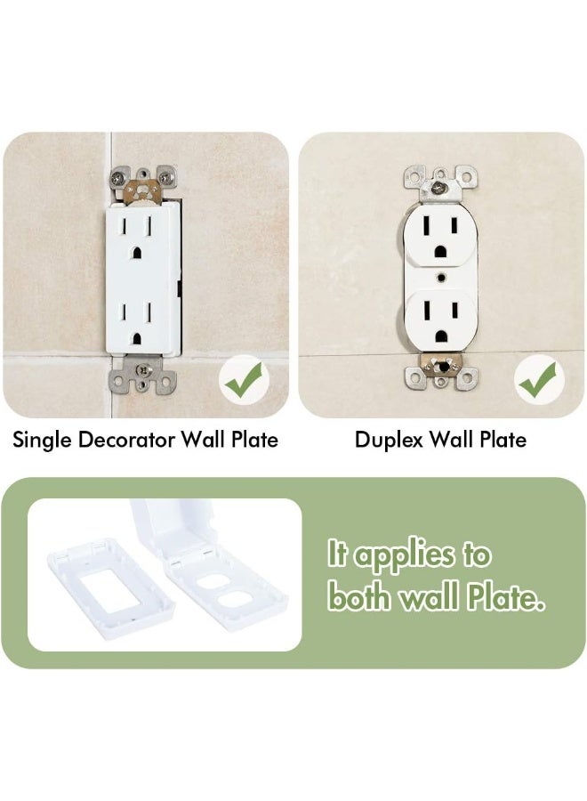 EUDEMON Baby Safety Electrical Outlet Cover Box Childproof Large Plug Cover for Babyproofing Outlets Easy to Install & Use (White) - Image 2