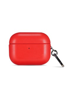 Case Cover For Apple AirPods Pro 2 PU Leather Wireless Bluetooth Earphone Protective Case Red
