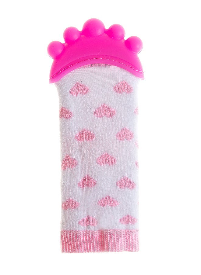 BabyJem Teething Socks with Silicone Tip for Baby Gum Pain Relief - 3-12 Months - Soft Terry Cloth Texture - Machine Washable - Safe and Comfortable - BPA Chemical-Free - Durable and Practical Solution  - Image 3