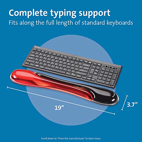 Kensington Duo Gel Keyboard Wrist Rest - Red (K62398AM) - Image 2