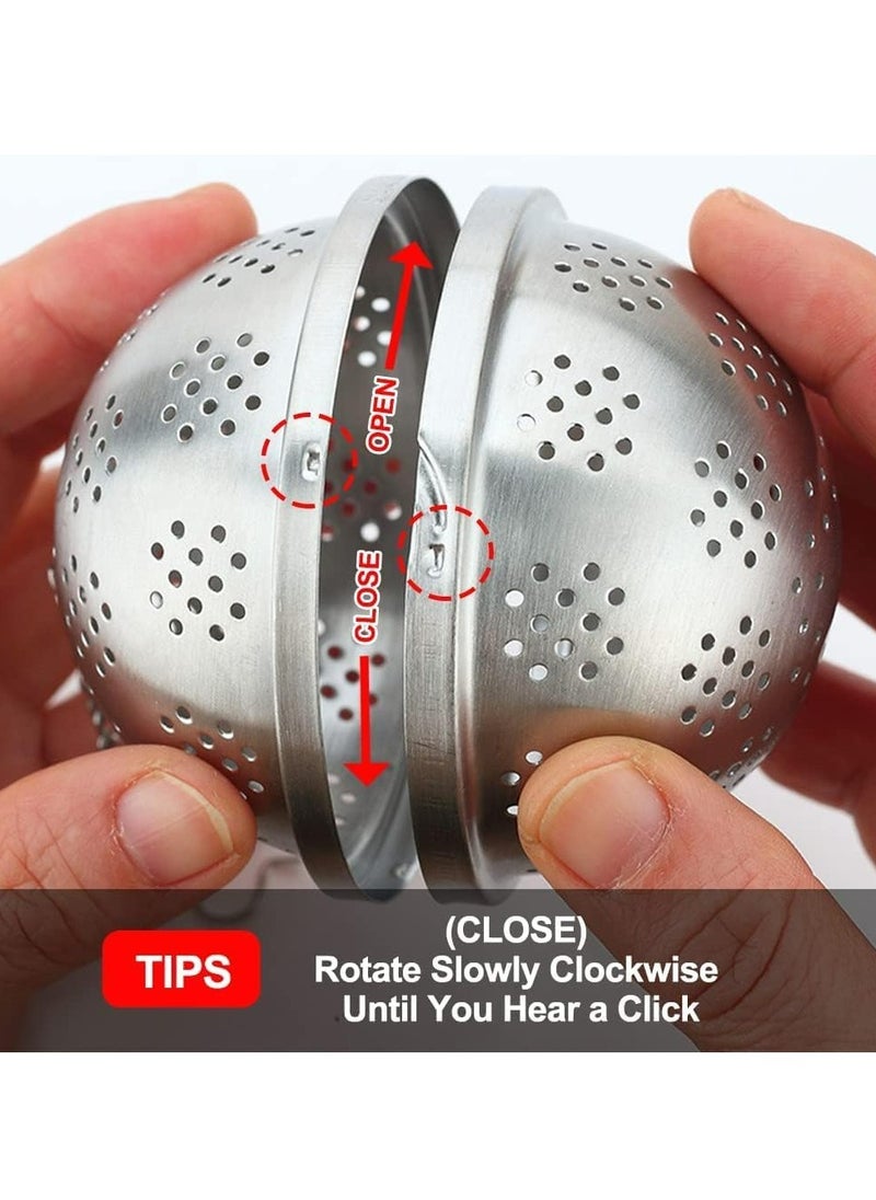 Oasisgalore - Large Spice Ball With Extended Chain Hook for Cooking，Seasoning Ball， Spice Infuser，Tea Ball Filter - Image 1