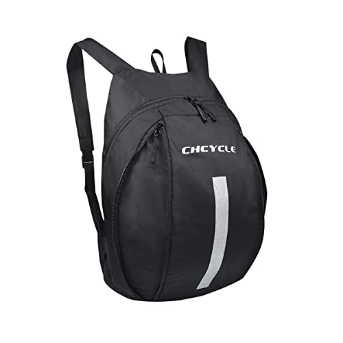 CHCYCLE Lightweight Motorcycle Backpack Waterproof Foldable Motorcycle Helmet Riding Backpack for Men Black-Small - Image 2