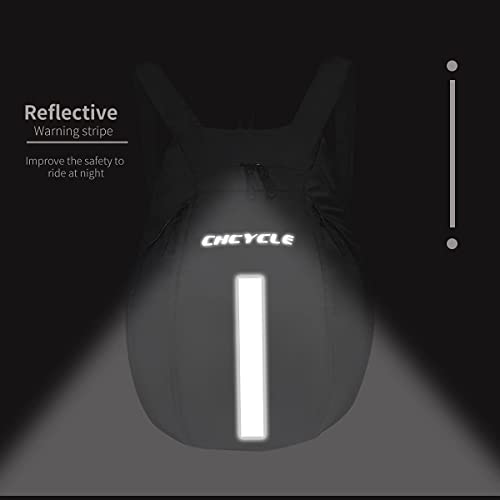 CHCYCLE Lightweight Motorcycle Backpack Waterproof Foldable Motorcycle Helmet Riding Backpack for Men Black-Small - Image 4