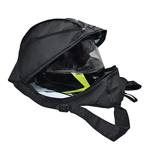 CHCYCLE Lightweight Motorcycle Backpack Waterproof Foldable Motorcycle Helmet Riding Backpack for Men Black-Small - Image 1