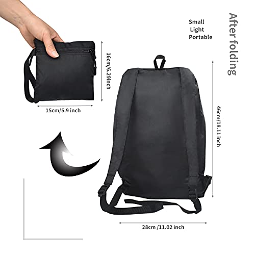 CHCYCLE Lightweight Motorcycle Backpack Waterproof Foldable Motorcycle Helmet Riding Backpack for Men Black-Small - Image 5
