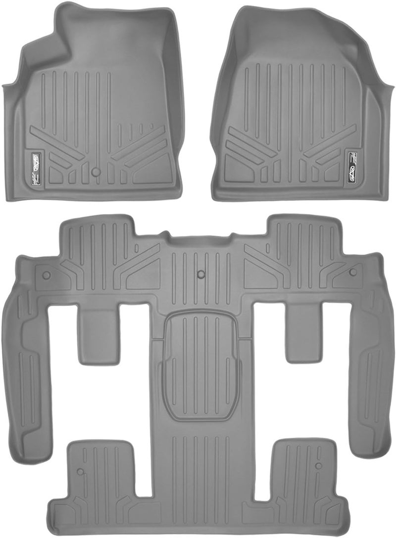 MAX LINER A2043/B2044 3 Row Floor Mats Set Grey for Traverse/Enclave/Acadia/Outlook - Image 1