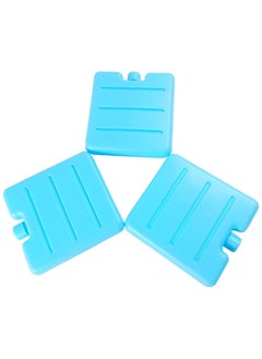 Generic Ice blocks Ice Packs for Lunch Boxes Cooler Ice Packs Long Lasting Lunch Ice Packs Slim Reusable Cool Packs for Cooler Freezer Ice Packs Stackable Square Design Blue (Set of 4)  - Image 4