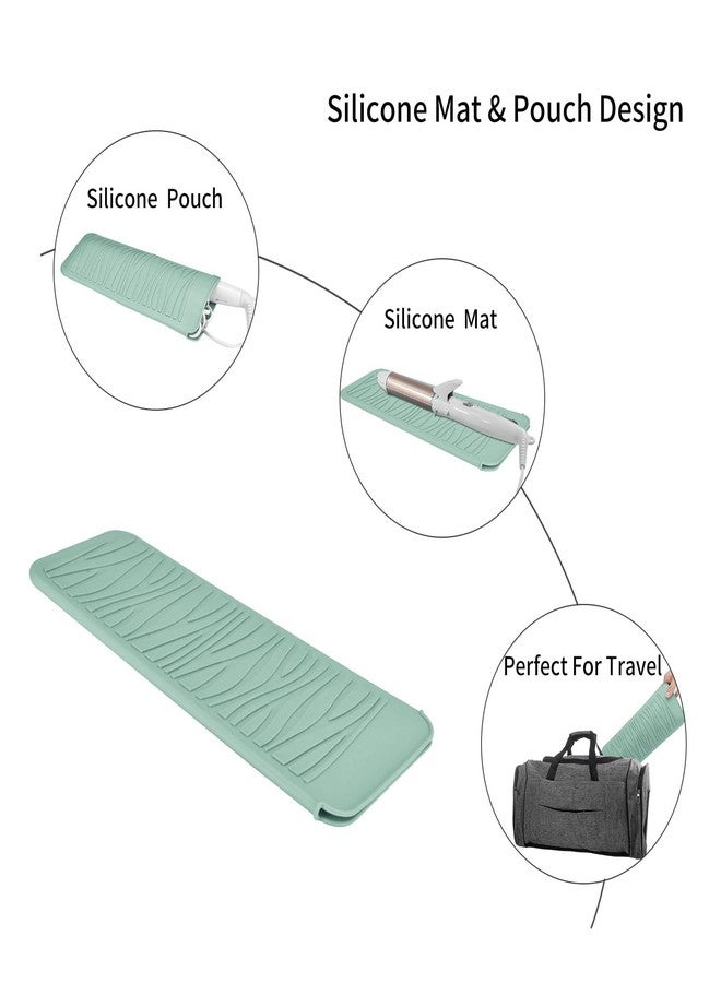 EIOKIT Silicone Heat Resistant Travel Mat Pouch for Hair Straighteners, Curling Wands, Flat Irons, and Styling Tools - Image 5