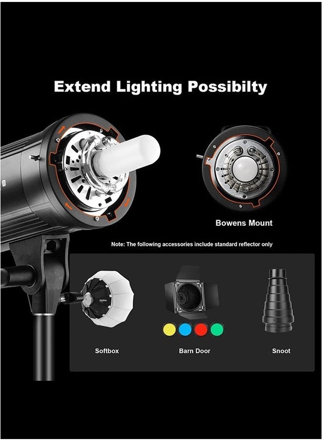 Godox SK400II 400Ws Studio Flash Light with Built-in 2.4G Wireless X System, GN65, 5600K, with 150W Setting Light  - Image 4