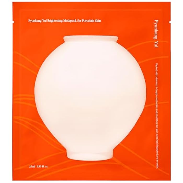 Pyunkang Yul PKY Radiance Vita Facial Mask Pack, Blemish Care with Pure Vitamin C, Improves Skin Firmness and Radiance, Adherence Gel Sheet, Vegan, Zero Irritation, Korean Skincare (10pcs) - Image 1