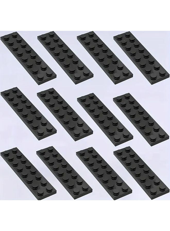 Black ABS Building Blocks 12pcs Farm Garden Character Bricks DIY Scenery Toys - Image 1