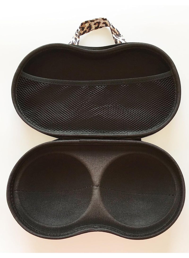 Excefore Travel Organizer Bra and Underwear Zip Bag, Portable Bra Storage Case with Net Traveling Lingerie Organizer Bag for Luggage Women Bras Bikin, Leopard print - Image 5