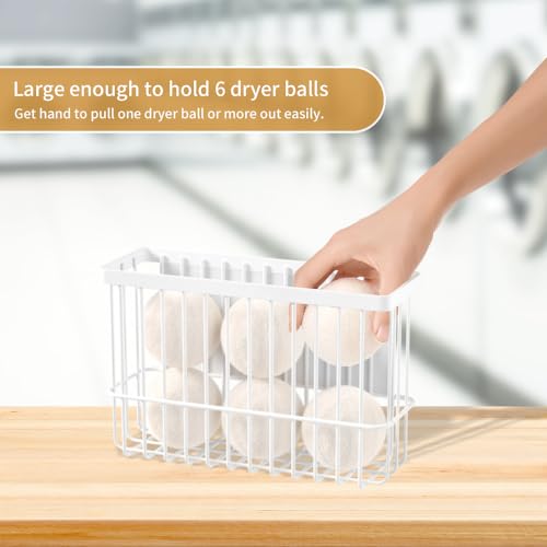 Moryimi Magnetic Dryer Ball Holder for Laundry Room Organization and Storage, Magnetic Lint Bin for Laundry Room, Iron Dryer Ball Container for Laundry Room Storage (No Balls) - Image 3