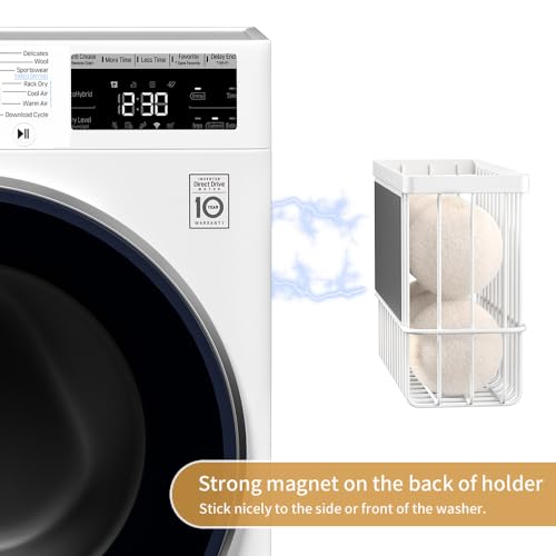 Moryimi Magnetic Dryer Ball Holder for Laundry Room Organization and Storage, Magnetic Lint Bin for Laundry Room, Iron Dryer Ball Container for Laundry Room Storage (No Balls) - Image 2