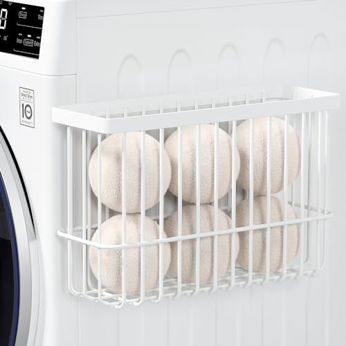 Moryimi Magnetic Dryer Ball Holder for Laundry Room Organization and Storage, Magnetic Lint Bin for Laundry Room, Iron Dryer Ball Container for Laundry Room Storage (No Balls) - Image 1