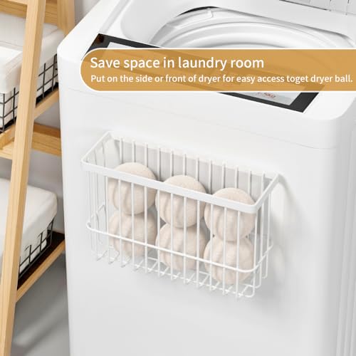 Moryimi Magnetic Dryer Ball Holder for Laundry Room Organization and Storage, Magnetic Lint Bin for Laundry Room, Iron Dryer Ball Container for Laundry Room Storage (No Balls) - Image 4