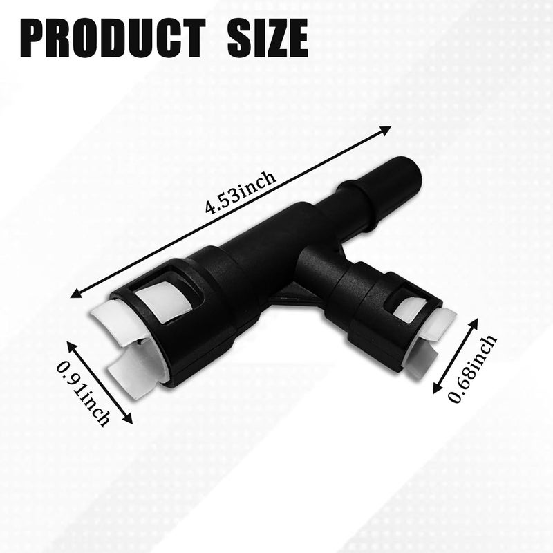 MLAHUIER Car Heater Hose Fitting,T-connector Three-way Cooling Water Pipe Joint, Heater Inlet Hose Fitting Replacement OEM#15055343 15055342, Compatible with Select Chevy Cadillac Chevrolet GMC(Black) - Image 2
