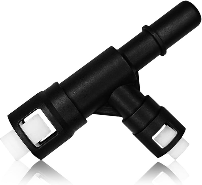 MLAHUIER Car Heater Hose Fitting,T-connector Three-way Cooling Water Pipe Joint, Heater Inlet Hose Fitting Replacement OEM#15055343 15055342, Compatible with Select Chevy Cadillac Chevrolet GMC(Black) - Image 1