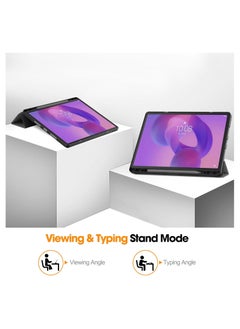 General Smart Tablet Case for Lenovo Idea Tab Pro 12.7" (2025) TB373FU Built-in Pen Slot, Lightweight Tri-Fold PU Leather Case Case with Auto Wake/Sleep Function  - Image 5