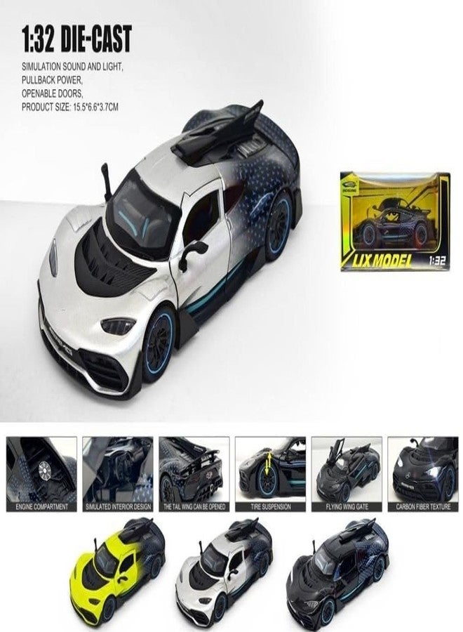 Sky Tech® AMG ONE SUV Car 1:32 Scale Model Car Exclusive Alloy Metal Pull Back Die-cast Diecast Metal Pullback Toy Openable Doors & Light Music Best Gifts Toys Kids【Colors as Per Stock】 - Image 2