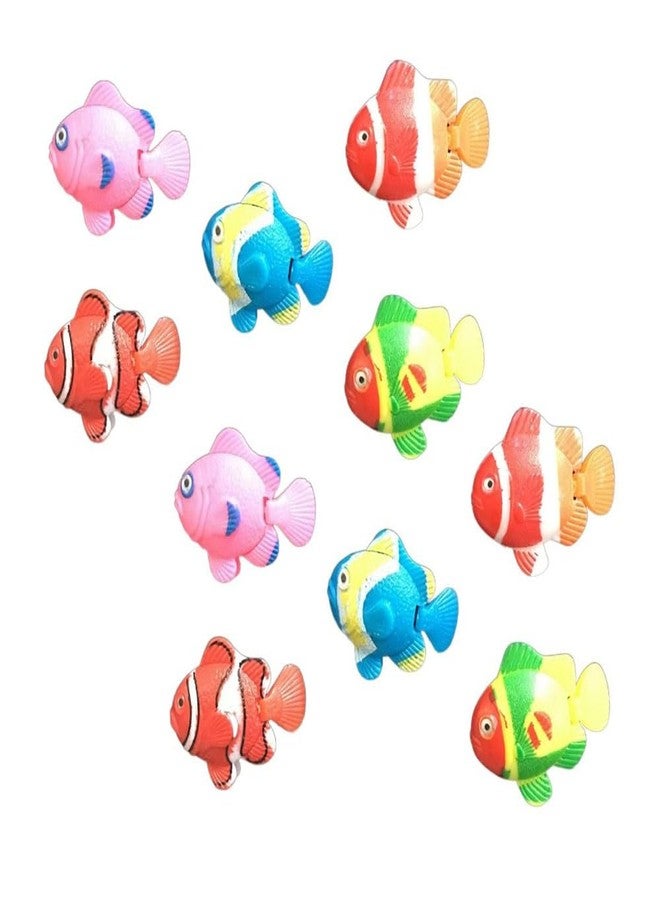 Kopida 10 Pieces Simulation Artificial Moving Fishes Floating Fishes Lifelike Fish Ornament Aquarium Decorations for Fish Tank - Image 1