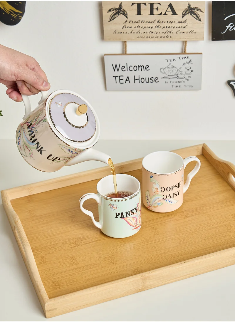 YVONNE ELLEN Floral Small Teapot & 2 Mug S
