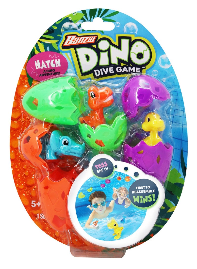 Banzai Whirl 'N' Twirl Divers -  Set of 3PCS & Banzai Dino Dive GameBundle - Image 3