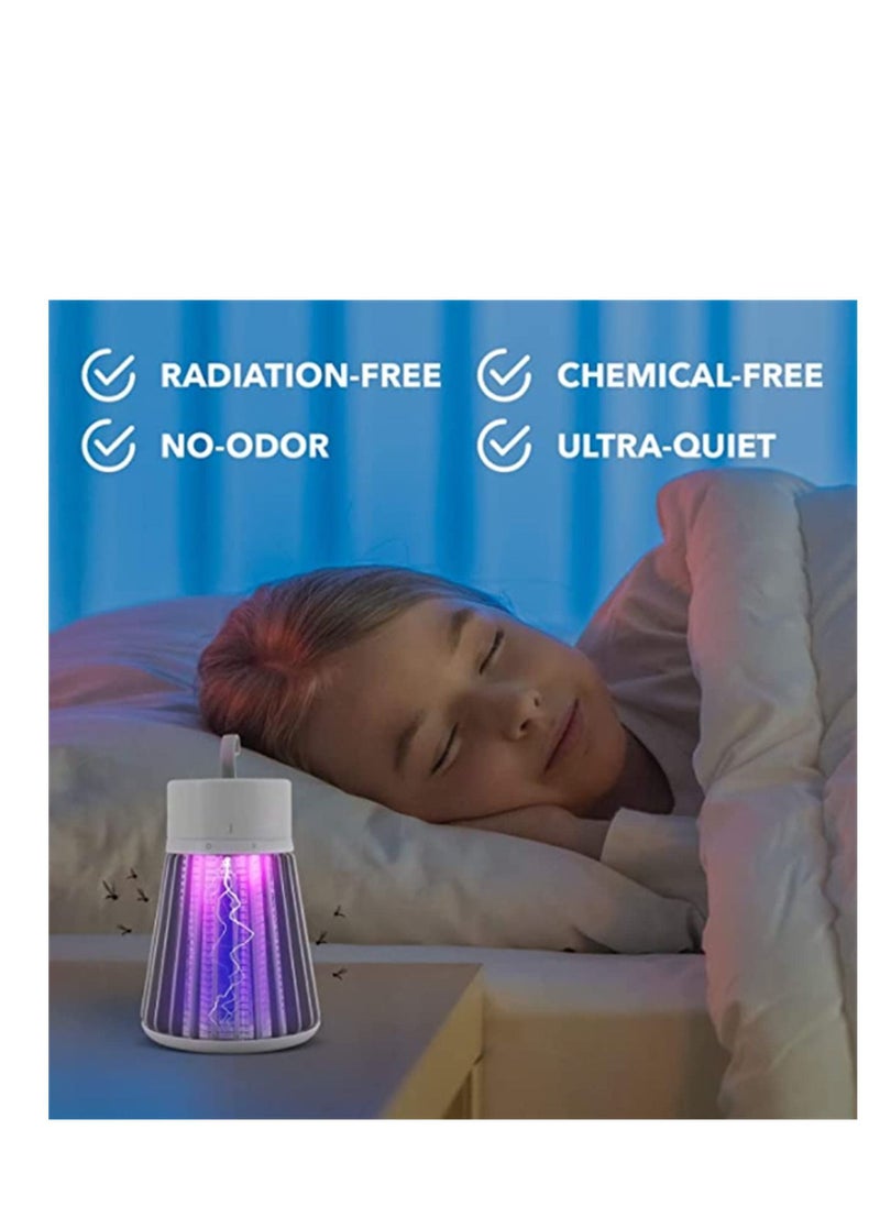 Y&D - Bug Zapper, USB Powered Rechargeable Mosquito Zapper Electric for Indoors Wireless UV Killer Mosquitos, Insects, Flies and Gnats Portable Eradicator Home - Image 1