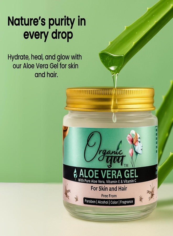 Organic Pushp Rose Water & Aloe Vera Gel Combo - 200ml + 200g | Pure, Natural Skincare Duo with Vitamin E & C | Hydrating Toner + Soothing Gel | For Face, Hair & DIY Beauty - Image 4