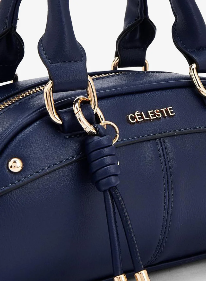Celeste NAVY Solid Tote Bag With Detachable Strap for Women | Best Price UAE