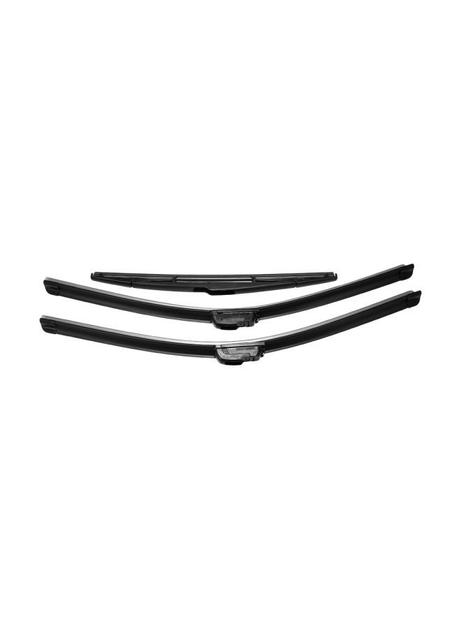 NIBEMINENT 3-Piece Front Rear Windshield Wiper Blades For Peugeot 206 98-10 Set - Image 5