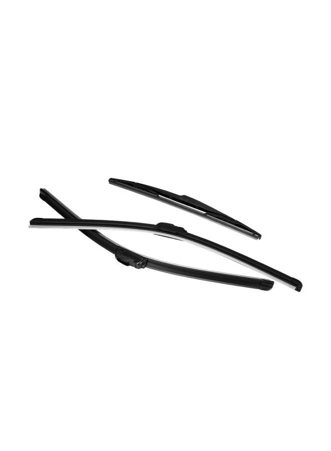 NIBEMINENT 3-Piece Front Rear Windshield Wiper Blades For Peugeot 206 98-10 Set - Image 4