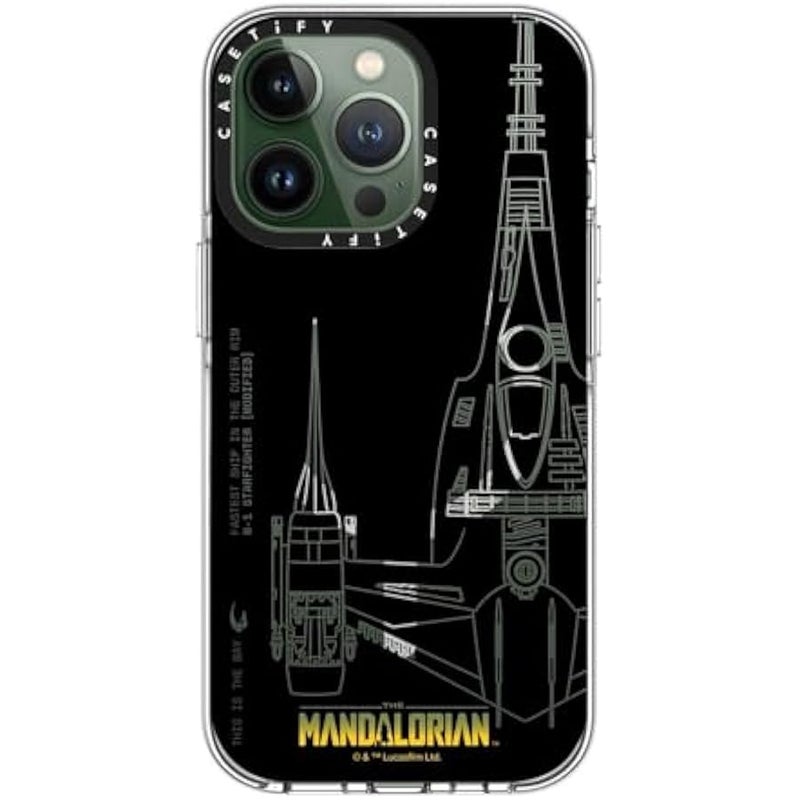 Casetify Clear iPhone 13 Pro Case 【Mandalorian Co-Lab/Not Yellowing / 6.6ft Drop Protection/Compatible with Magsafe】 - N-1 Starfighter - Clear - Image 3