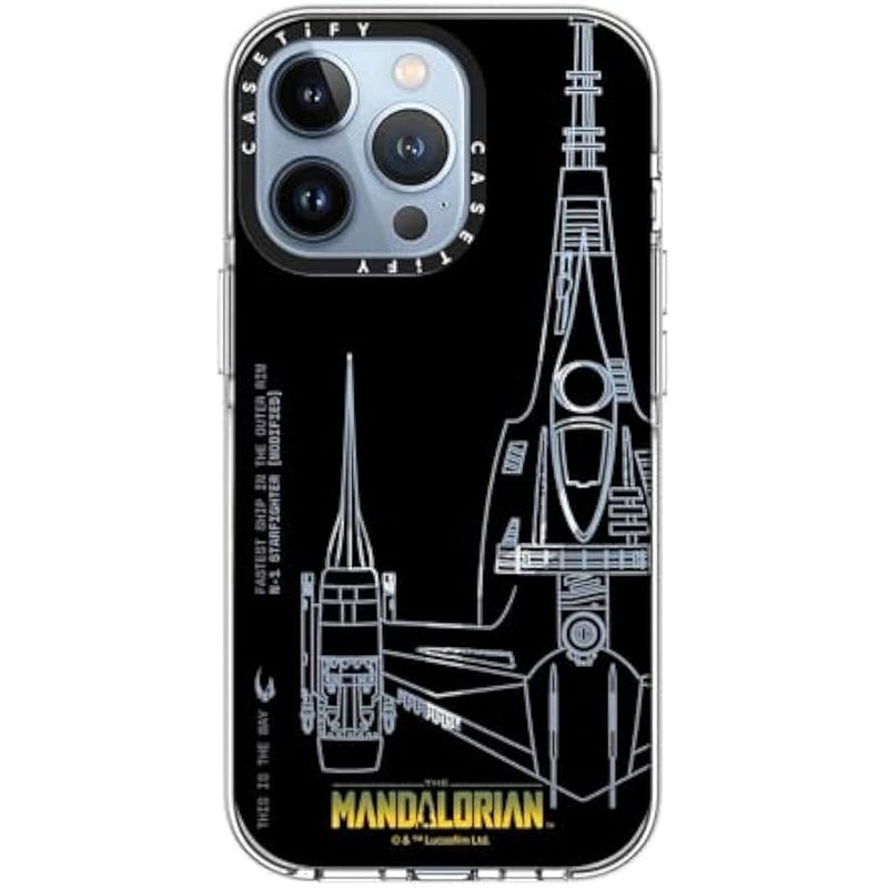 Casetify Clear iPhone 13 Pro Case 【Mandalorian Co-Lab/Not Yellowing / 6.6ft Drop Protection/Compatible with Magsafe】 - N-1 Starfighter - Clear - Image 2