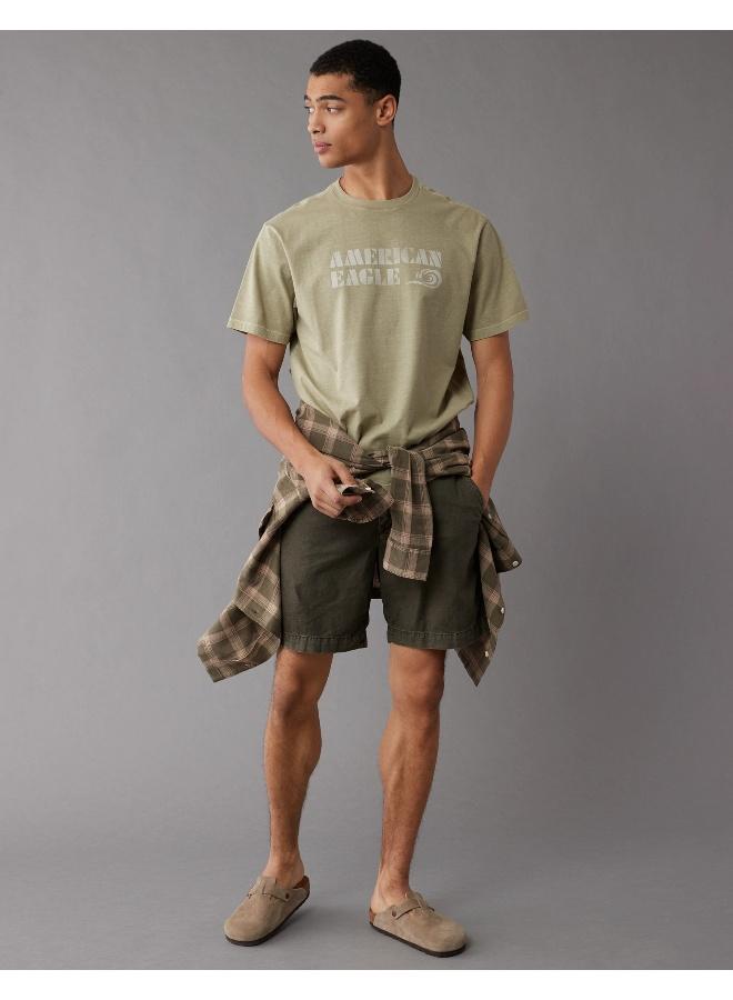 American Eagle Logo Detail Crew Neck T-Shirt - Image 1