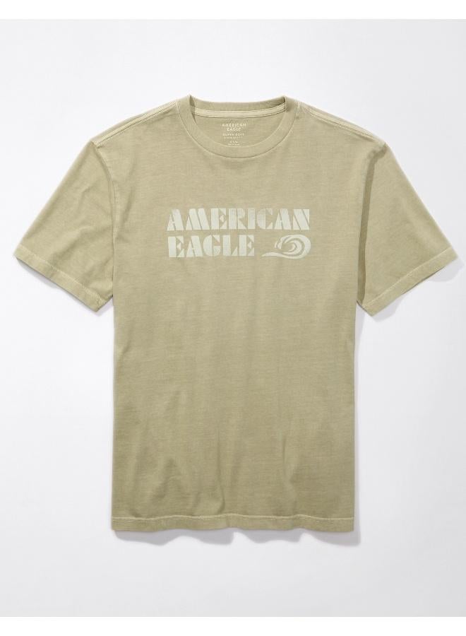 American Eagle Logo Detail Crew Neck T-Shirt - Image 3
