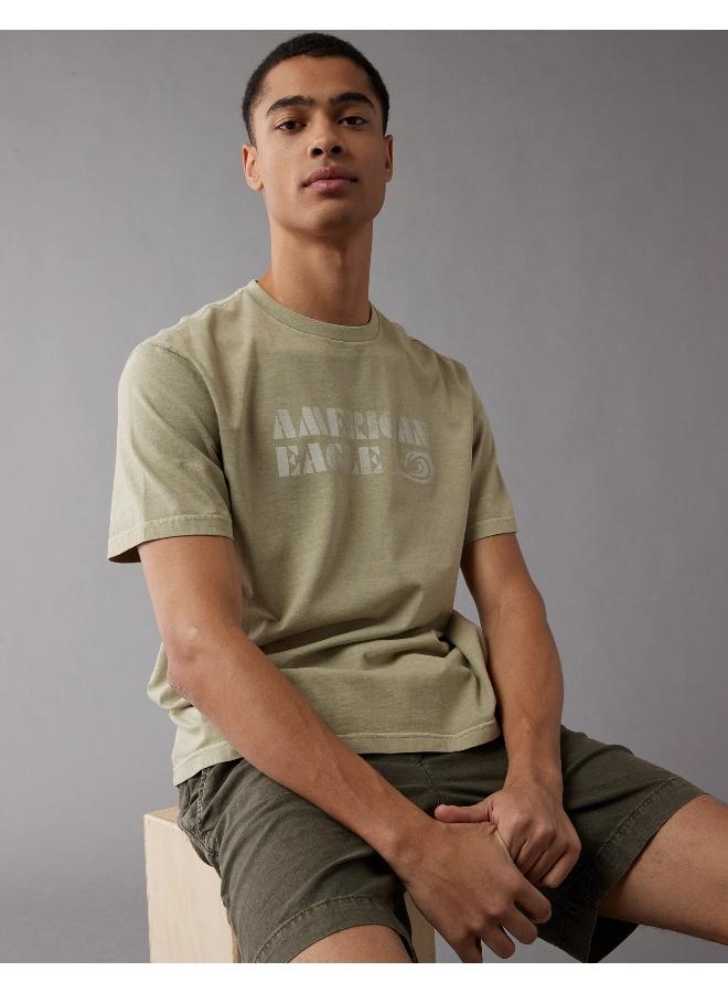 American Eagle Logo Detail Crew Neck T-Shirt - Image 5