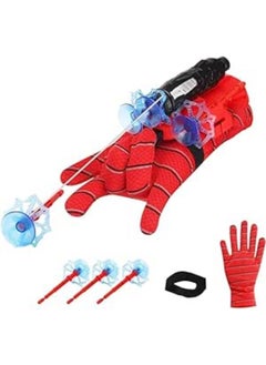 ماركة غير محددة VIBHUJI EXPORT لعبة Spider Web Shooters لمحبي الأطفال، مجموعة ألعاب معصم قاذفة الأبطال، ملحقات دعامات قاذفة كوسبلاي، جدار لاصق ناعم قنبلة ألعاب تعليمية مضحكة للأطفال 