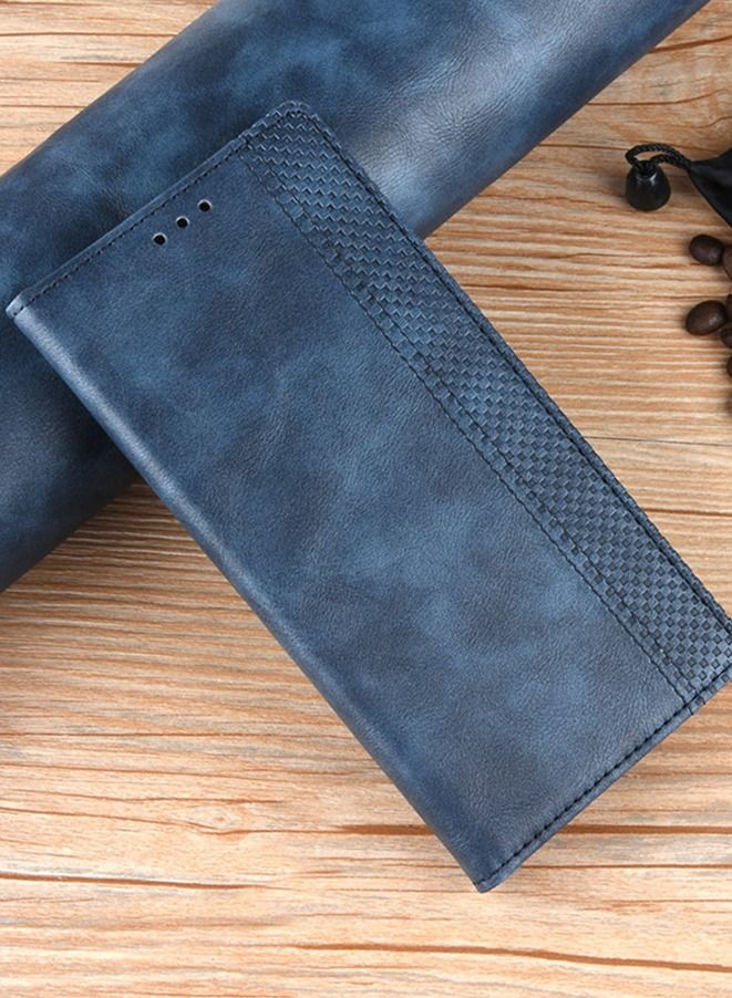 Muyixin ZTE Axon 10 Pro Case Magnetic Full Body Protection Shockproof Flip Leather Wallet Case (Blue) - Image 2