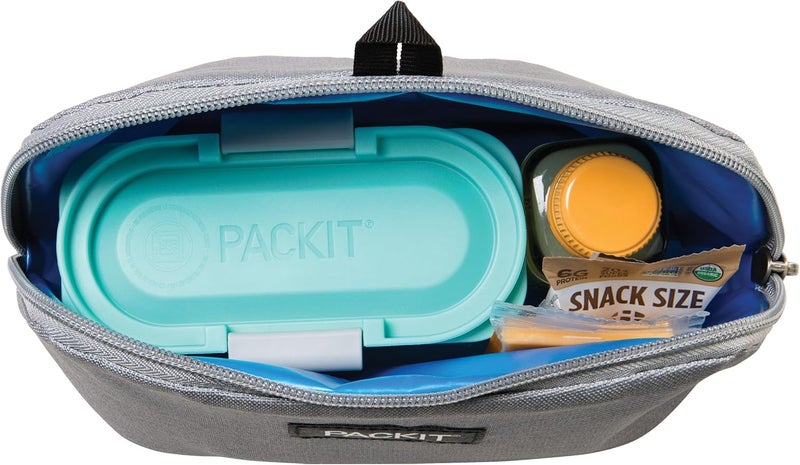 Pac-Kit ® Freezable Snack Bag, Gray Fog, Built with ECOFREEZE® Technology, Foldable, Reusable, Zip Closure, Designed For Keeping Snakcs Fresh On the Go, and Adults of all Ages - Image 5