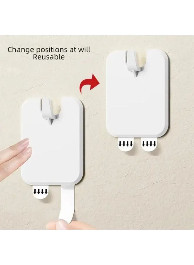 Yellow No Drill Wall Hooks 2pcs Adhesive Mounting Hangers Damage Free Home Storage - Image 3