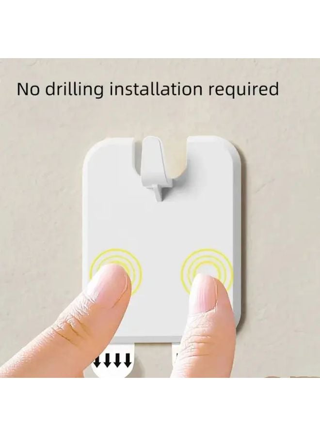 Yellow No Drill Wall Hooks 2pcs Adhesive Mounting Hangers Damage Free Home Storage - Image 5